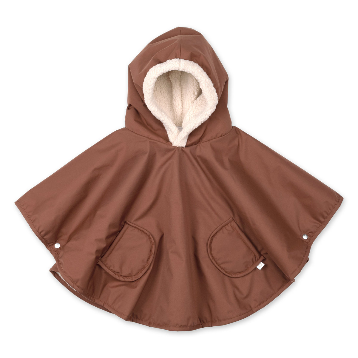 Poncho de voyage bébé pour siège auto - Au chaud sous la pluie choco, BEMINI