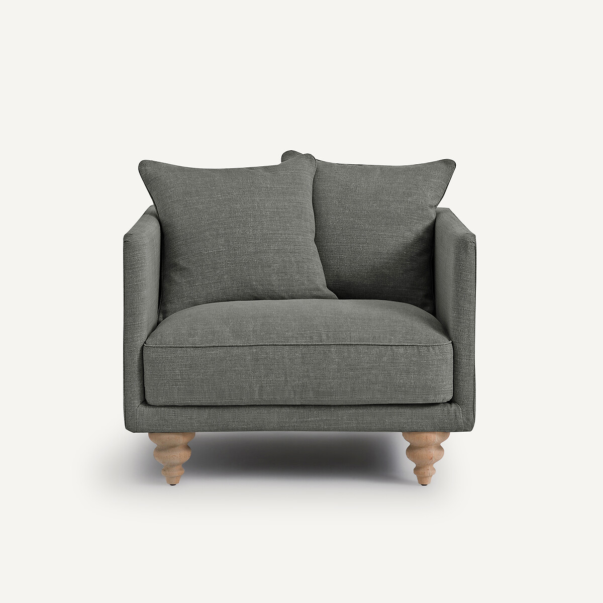 Fauteuil coton/lin, Lazare anthracite, AM.PM