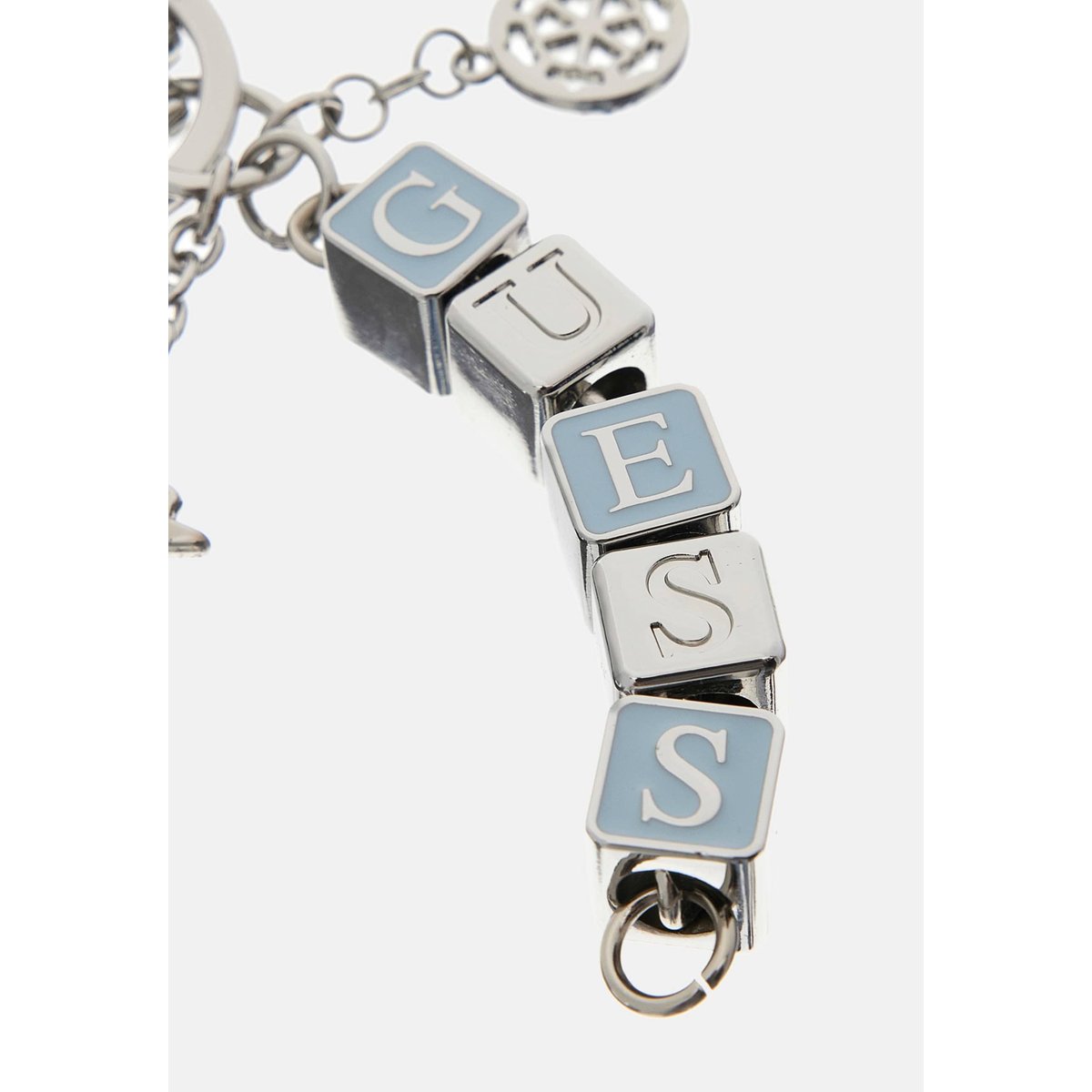 Porte-Clés Avec Logo bleu clair, GUESS