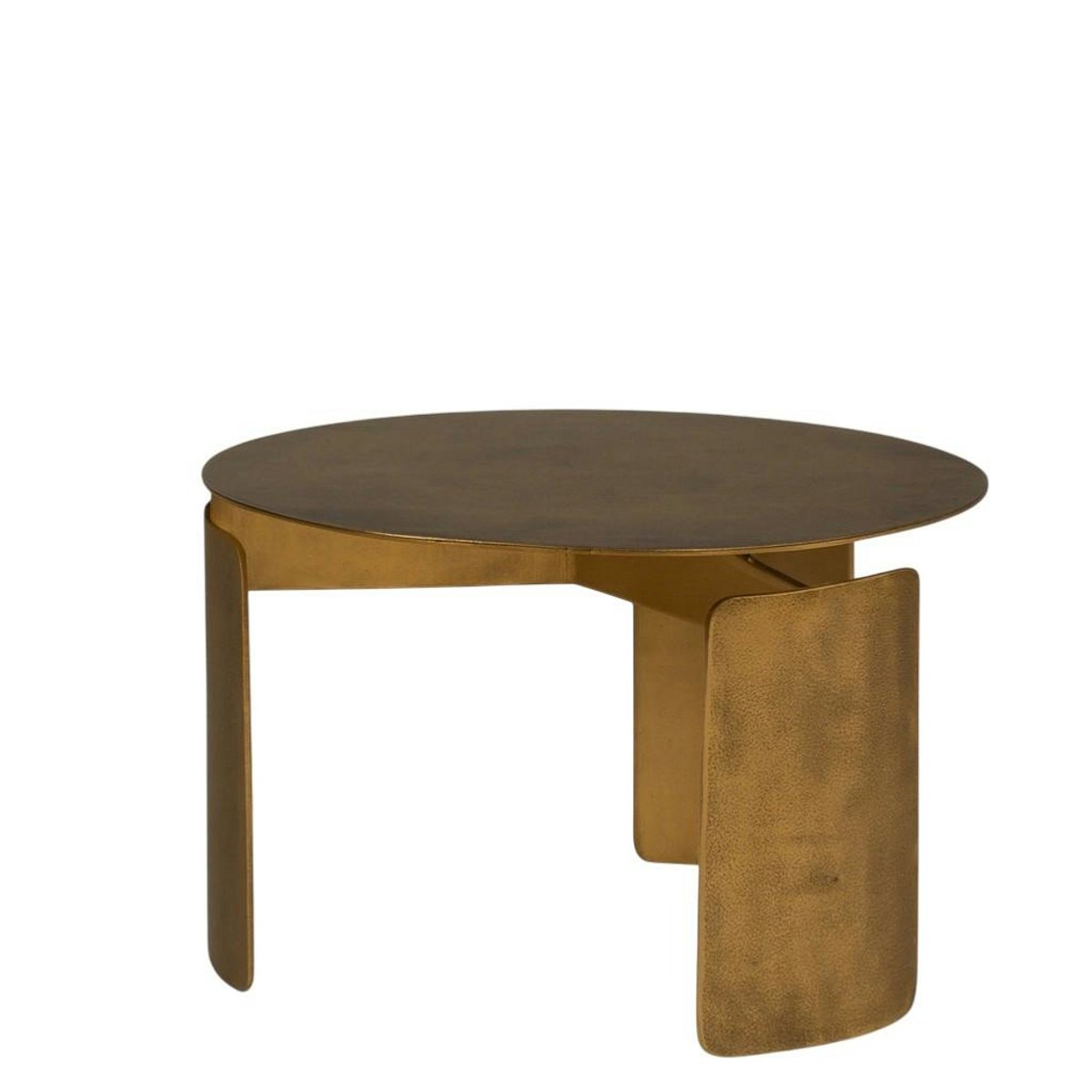 Table basse ronde en métal doré Ø60 cm KANO doré, PIER IMPORT
