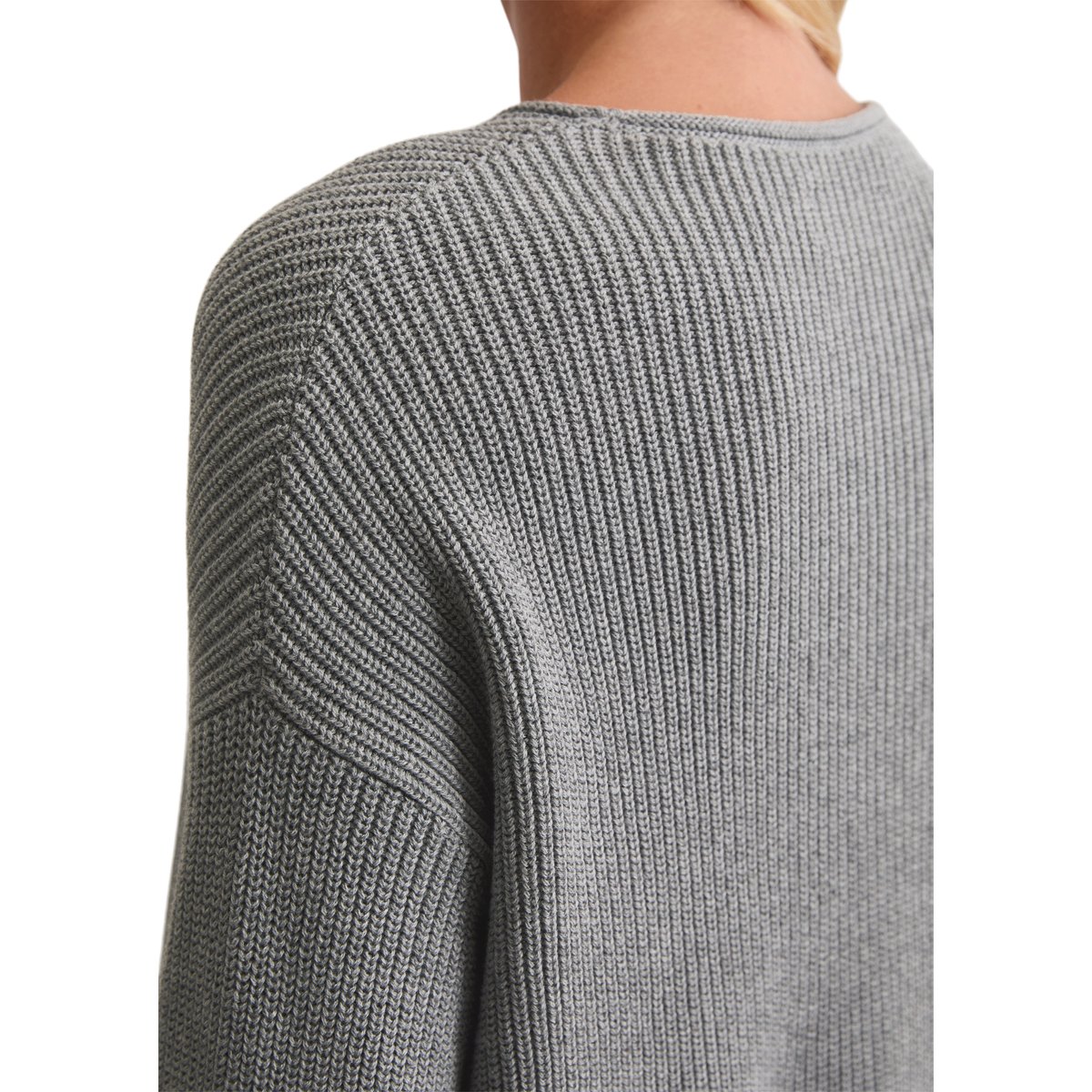 Pull en maille DfC oversize en coton organique lourd gris clair, MARC O'POLO