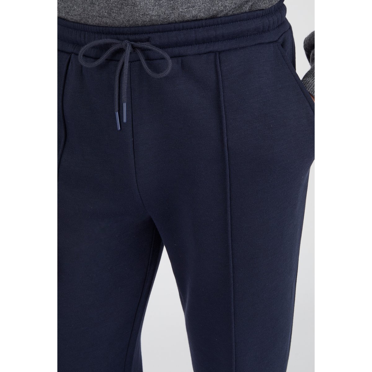 Pantalon de détente en molleton bleu marine, DAMART