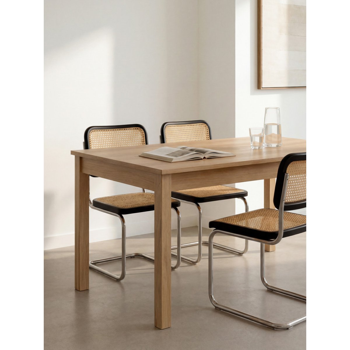 Table à manger Mélamine - HEGAS beige clair, KENAY