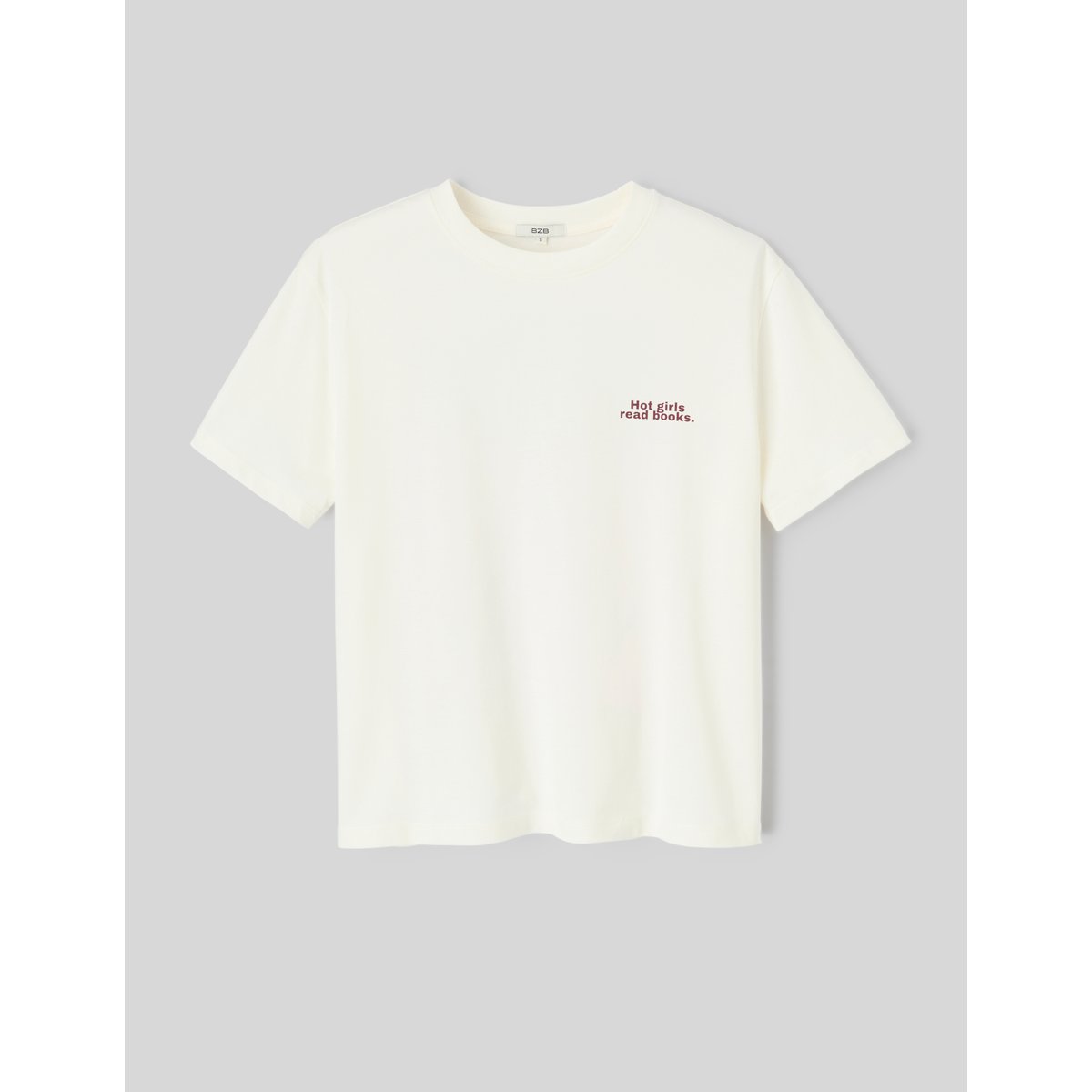 T-shirt imprimé blanc écru, BZB