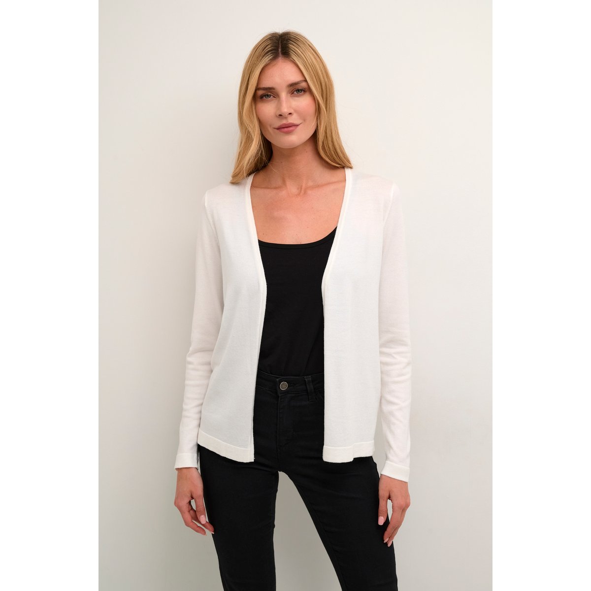 Cardigan à tricot blanc chalk, KAFFE