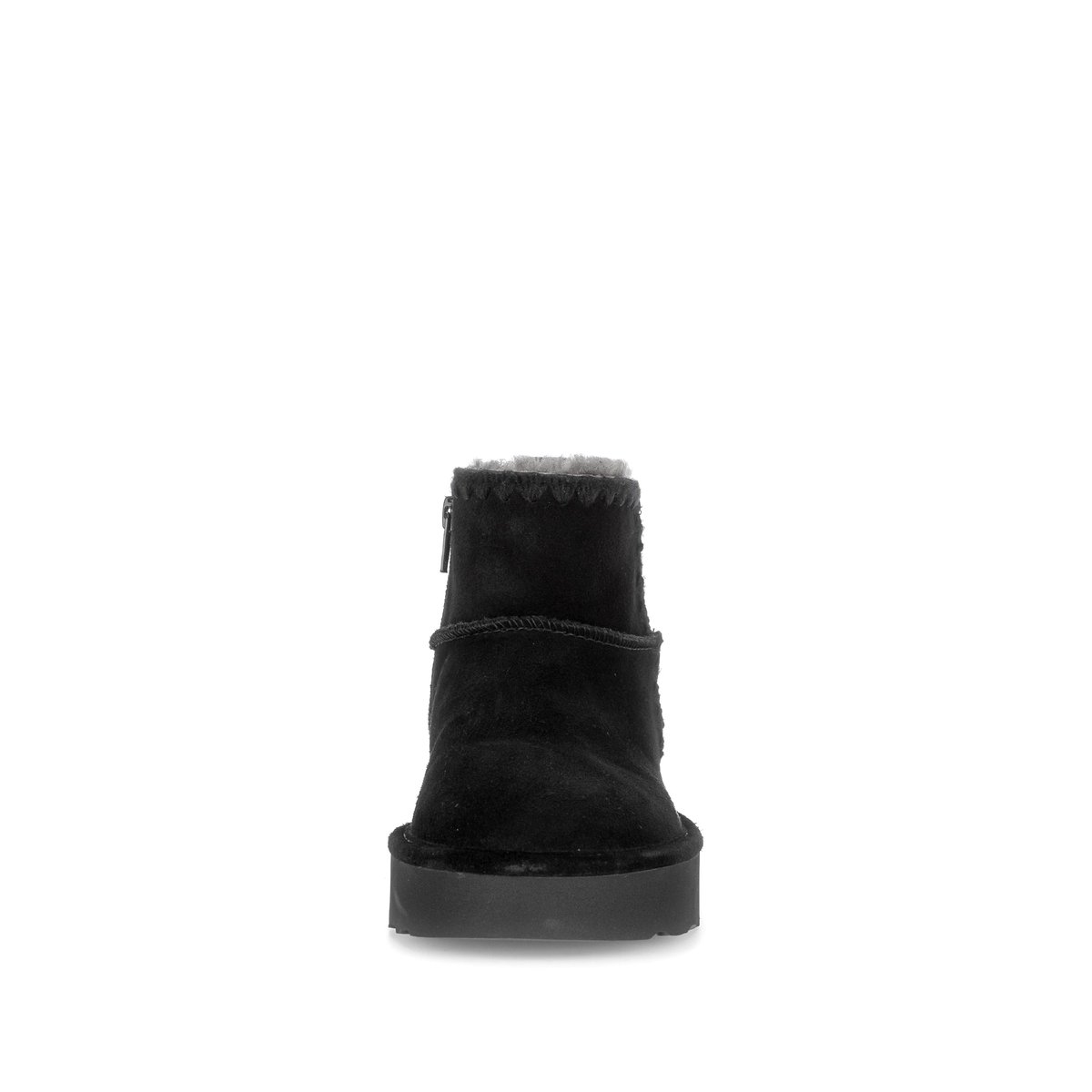 Bottines en cuir à talon compensé noir velours, GABOR