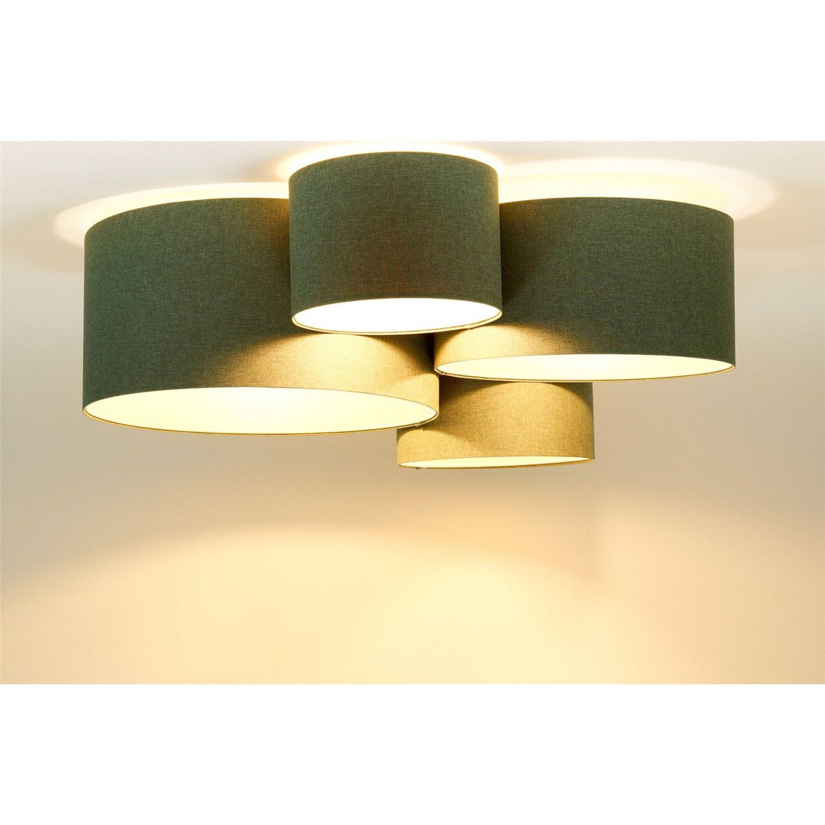 Plafonnier en tissu, BOHO ELEGANT beige crème texturé, BPS KONCEPT