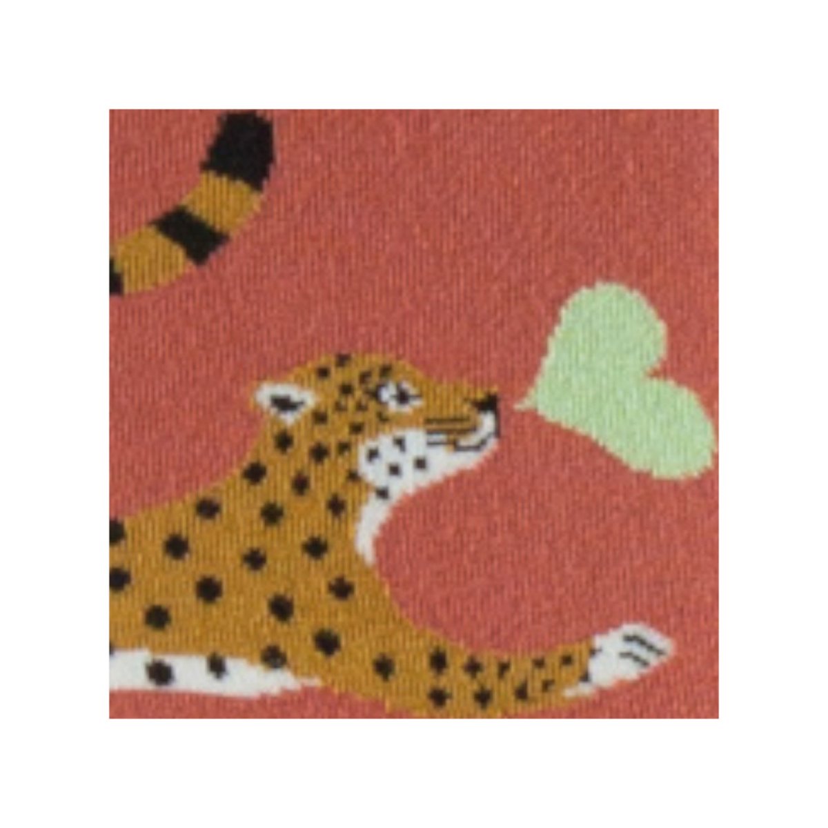 Mi-Chaussettes Fantaisie Femme 'Love Panthère' Coton mélangé rouille, ACHILE