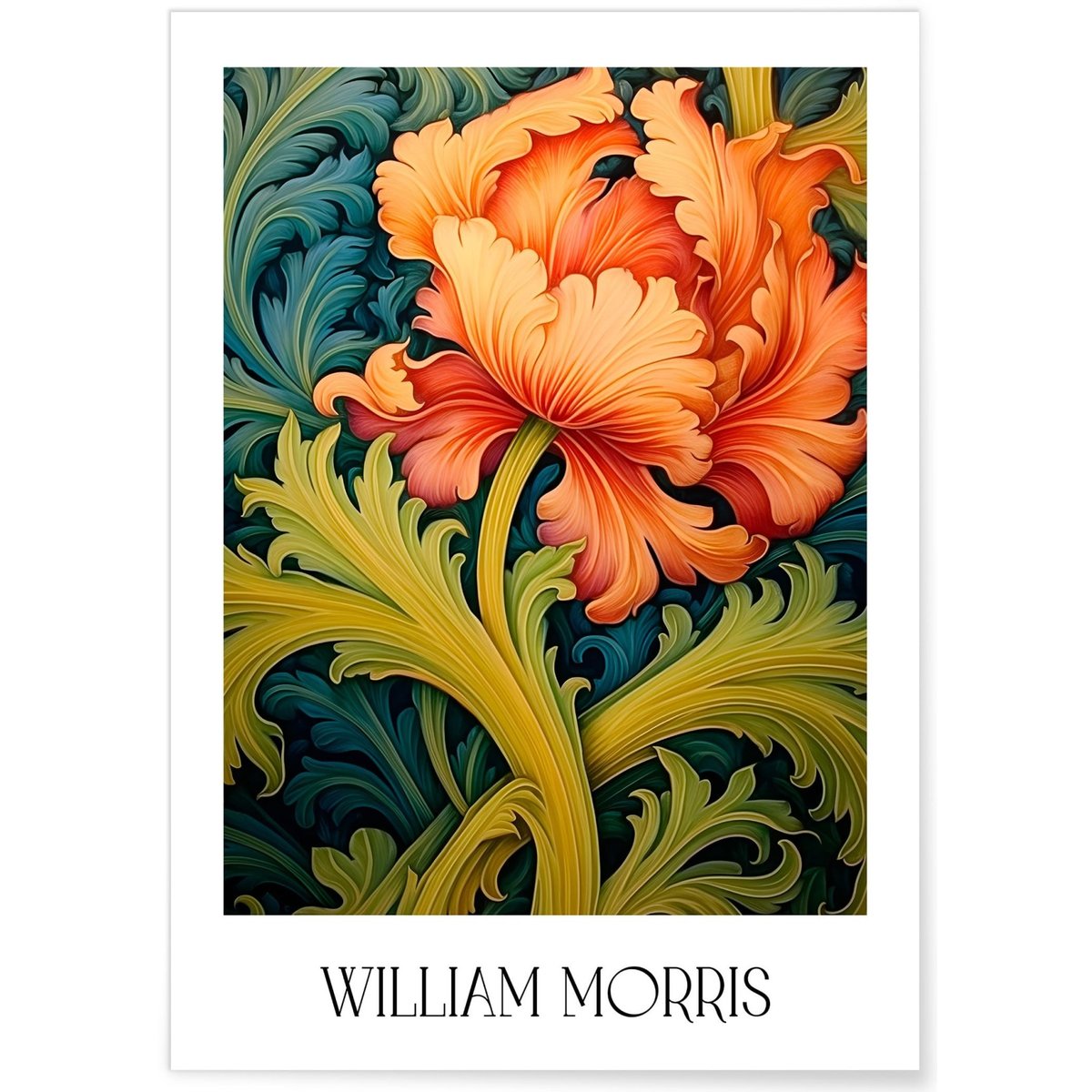 Affiche William Morris n°12 blanc, L'AFFICHERIE