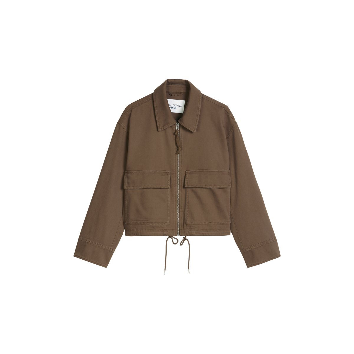 Veste en sergé regular en coton organique-lyocell stretch marron foncé, MARC O’POLO DENIM