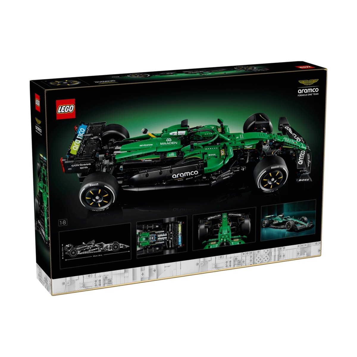 Voiture Aston Martin Aramco AMR25 F1 multicolore, LEGO