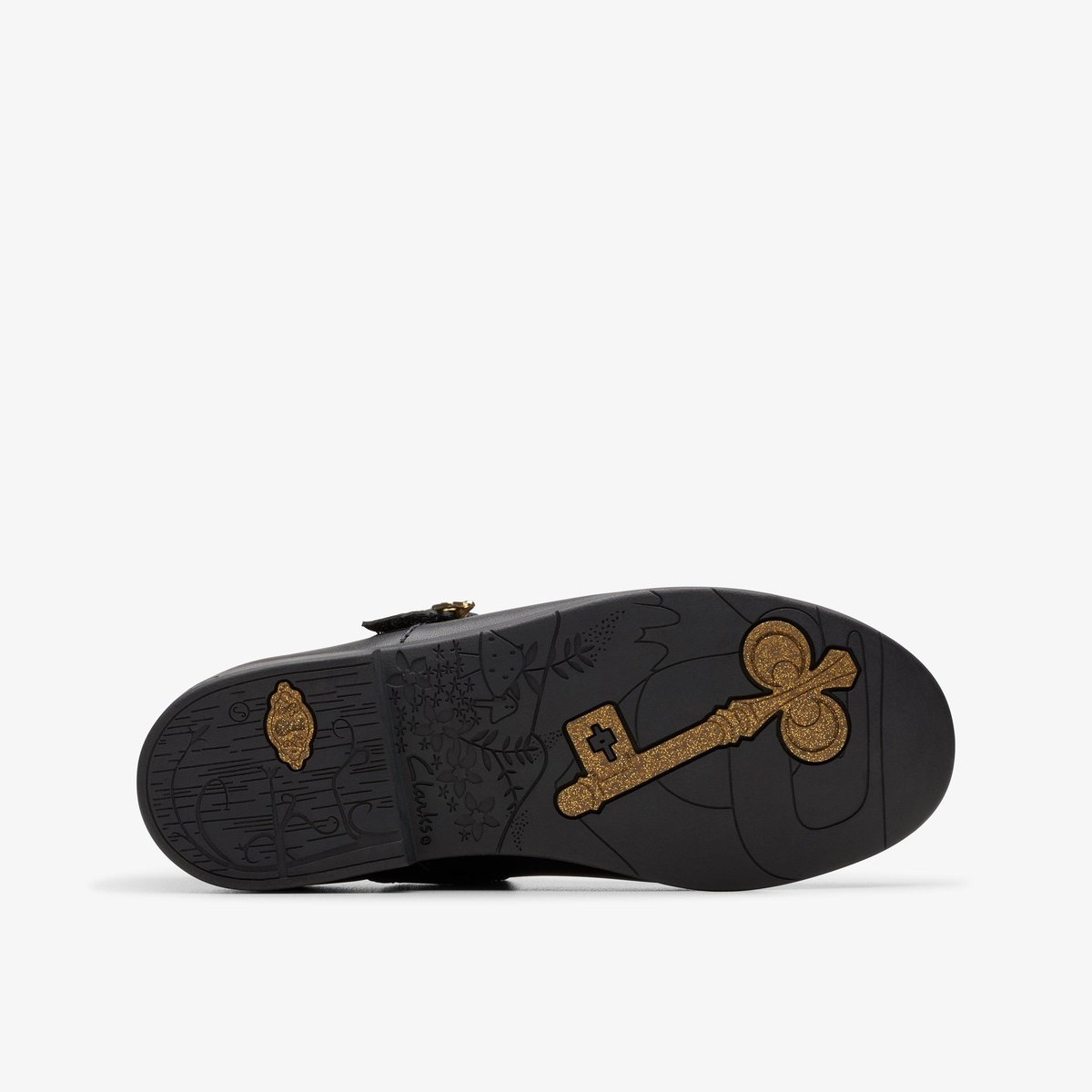 Ballerines Cuir Coupe Large LOCK MAGIC K noir, CLARKS