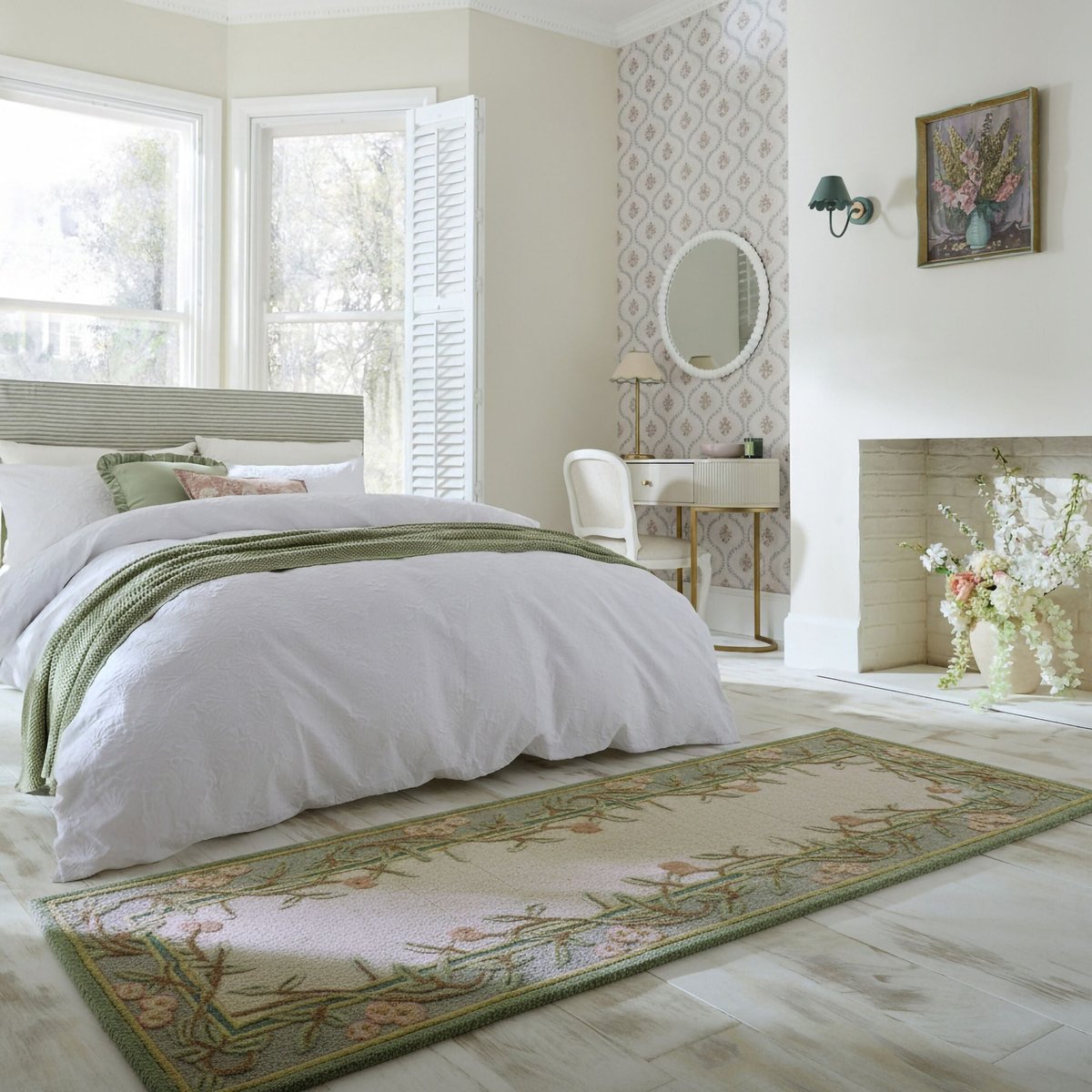 Tapis en laine de couloir VERONA FLORAL multicolore, FLAIR RUGS