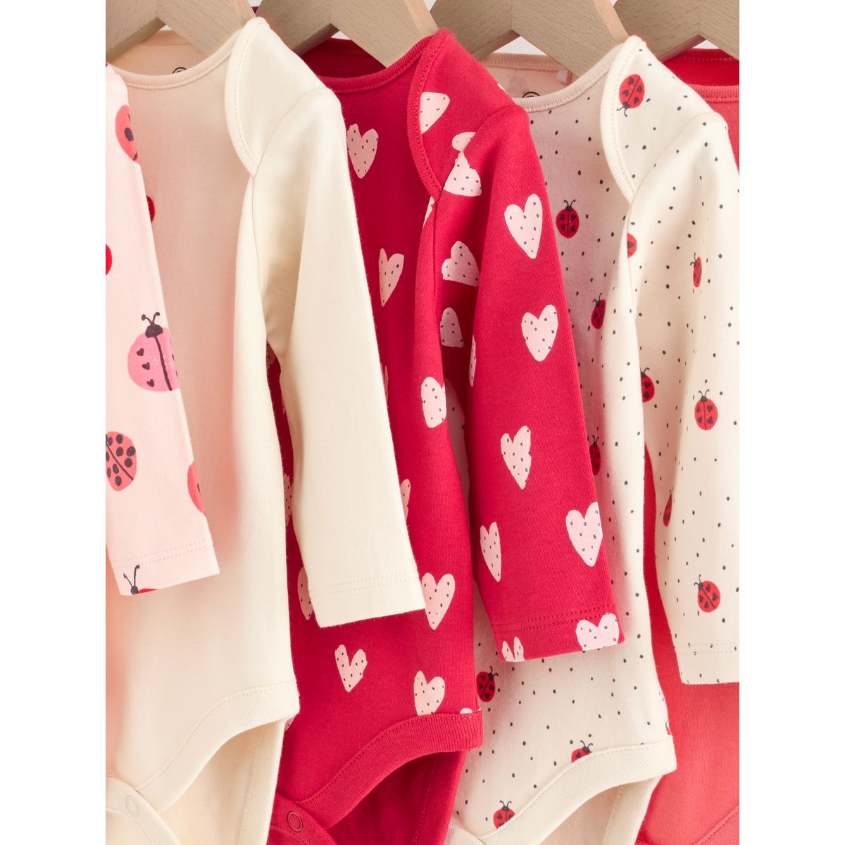 Body à manches longues bébé, lot de 5 coccinelle rouge, NEXT