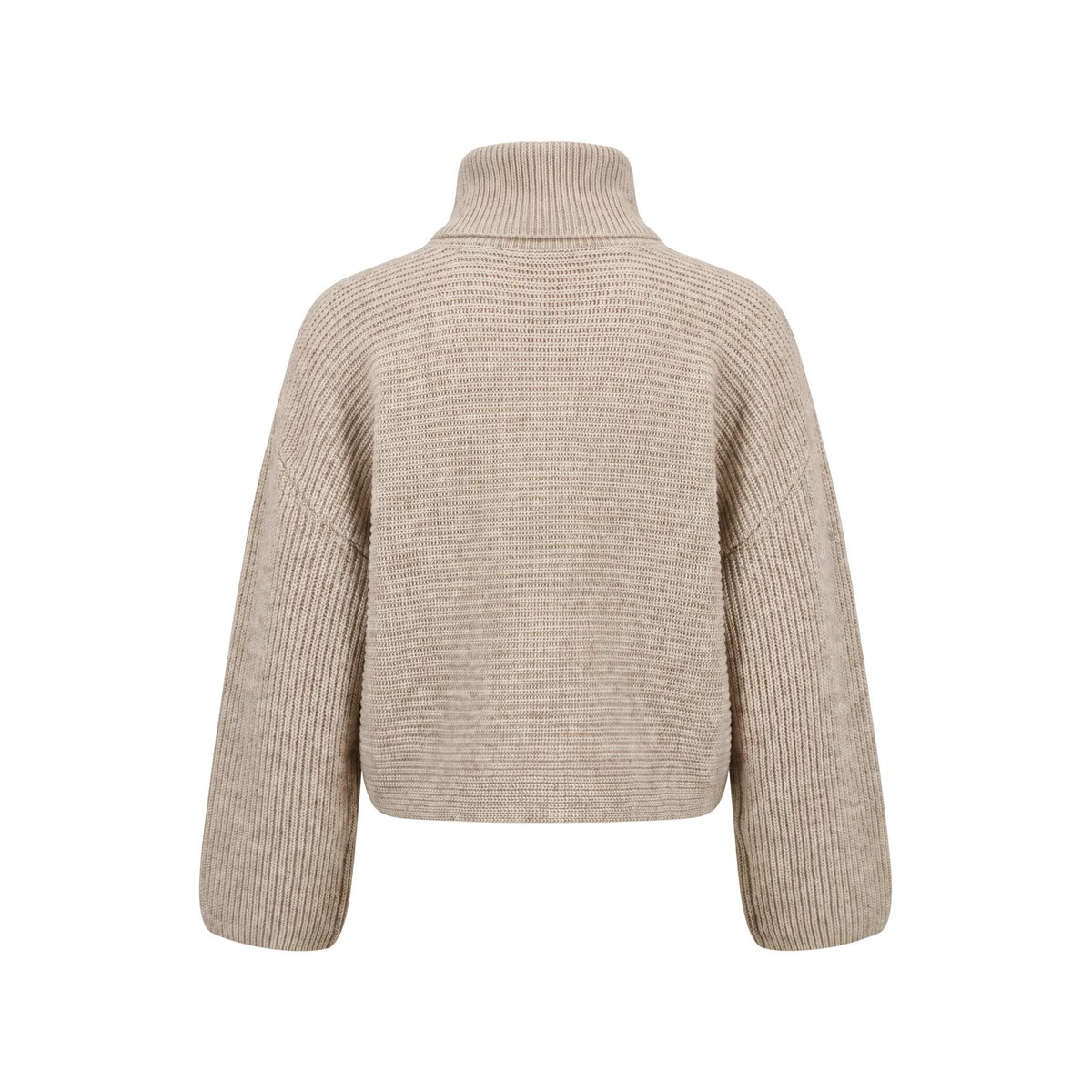 Pull en maille en maille à manches chauve-souris beige melange, ZERO