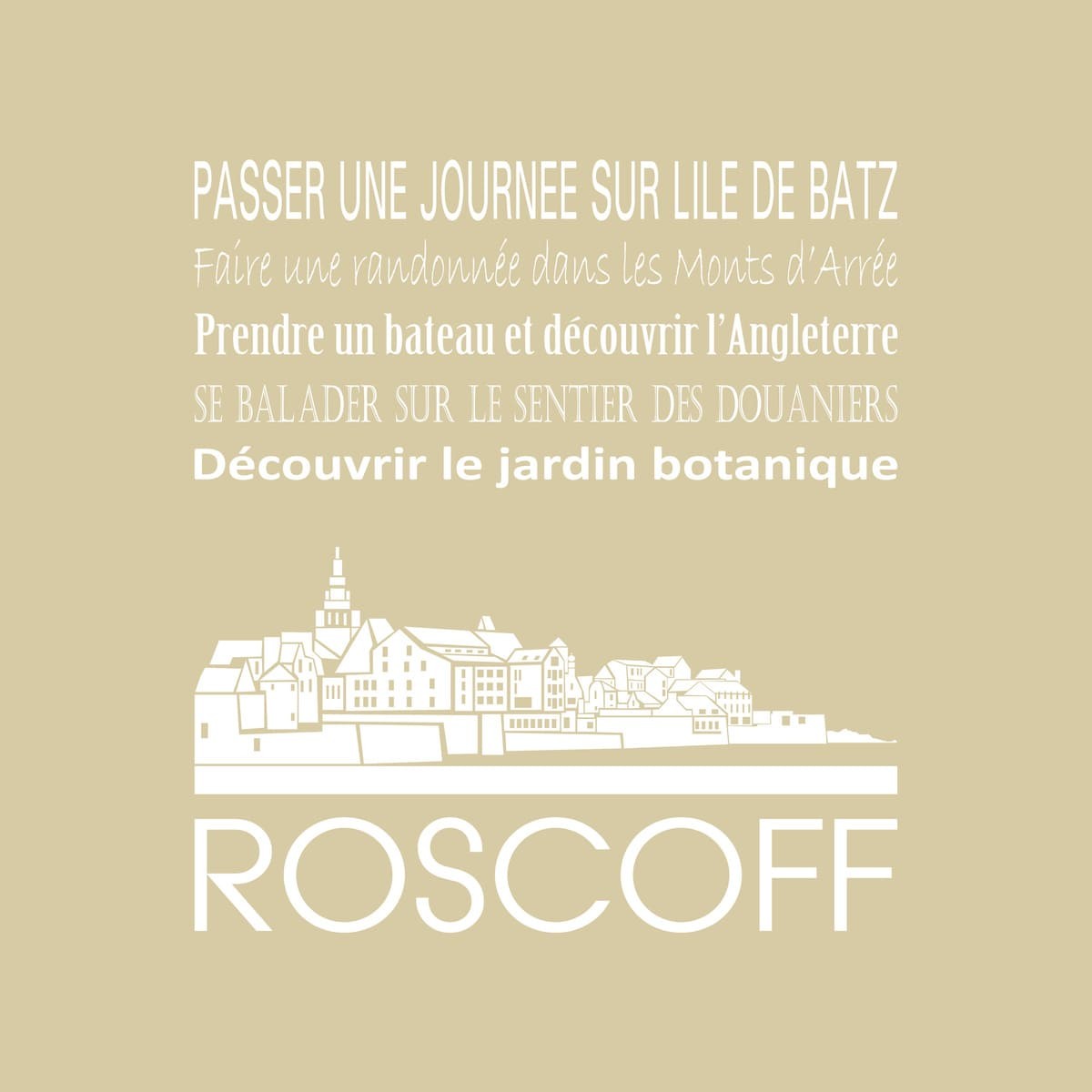 Tableau Mural Roscoff RÉGIONALISME tableaux sur toile-beige, CEANOTHE