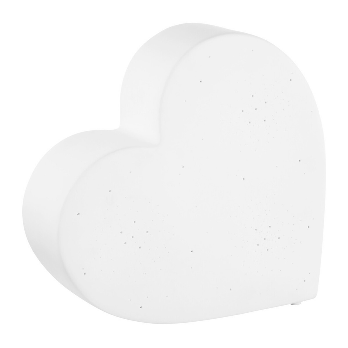 Kids White Ceramic Heart Night Light white, SO'HOME