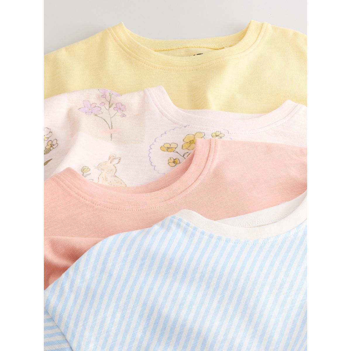 T-shirt, lot de 4 bleu/jaune, NEXT