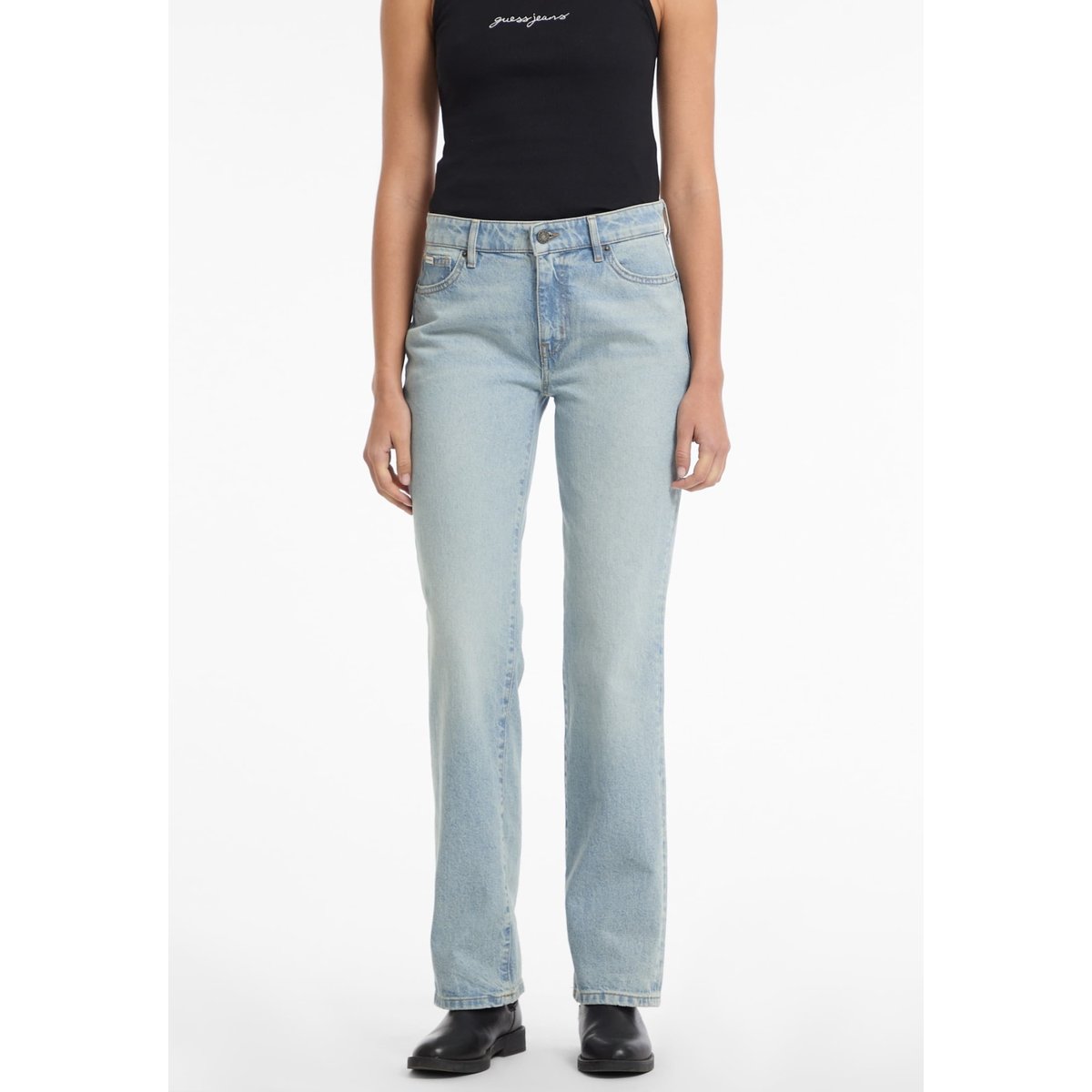 Jean Droit Taille Moyenne G08 bleu clair, GUESS JEANS