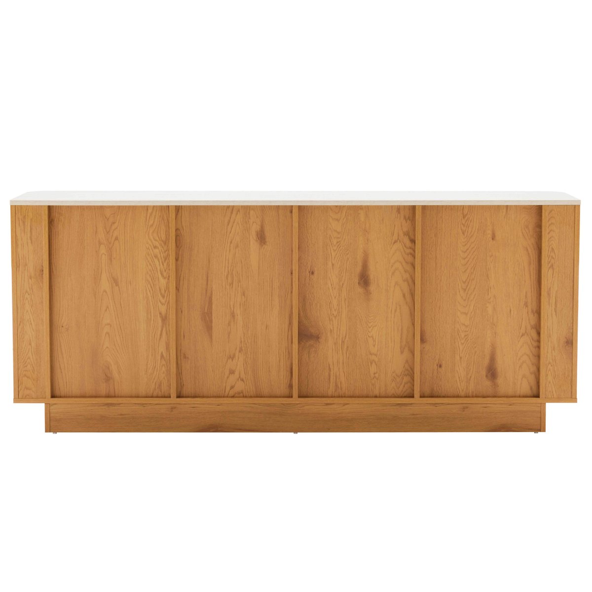 Buffet effet bois 4 portes 180 cm style scandinave, THEODORE bois clair, OVIALA