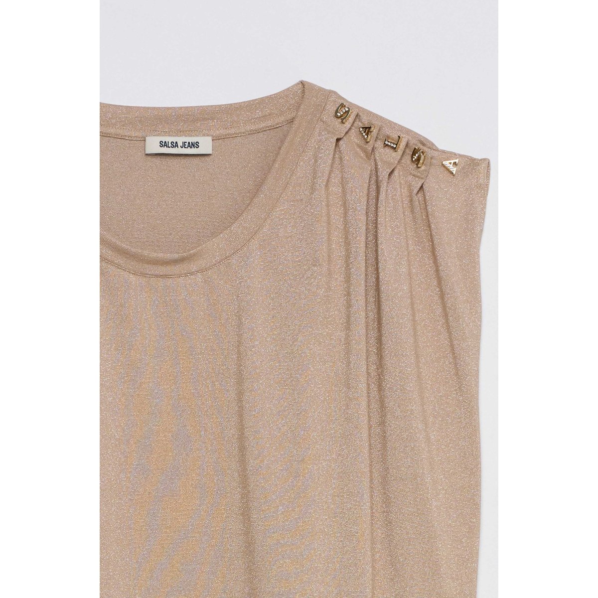 T-SHIRT AVEC Fil textile beige, SALSA JEANS
