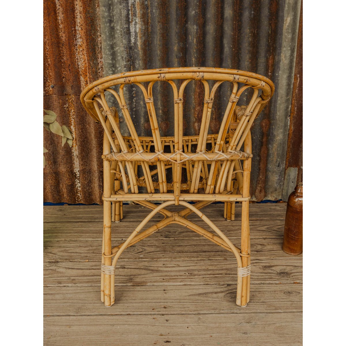 Fauteuil en rotin Ernest N°1630 - Bon état bois clair, DEBONGOUT