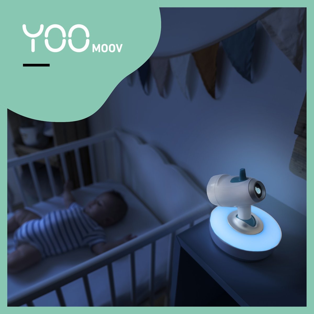 Caméra additionnelle babyphone YOO Moov blanc, BABYMOOV