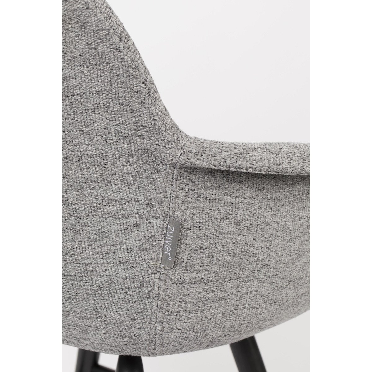Lot de 2 fauteuils de table en tissu - ALBERT KUIP SOFT gris, ZUIVER