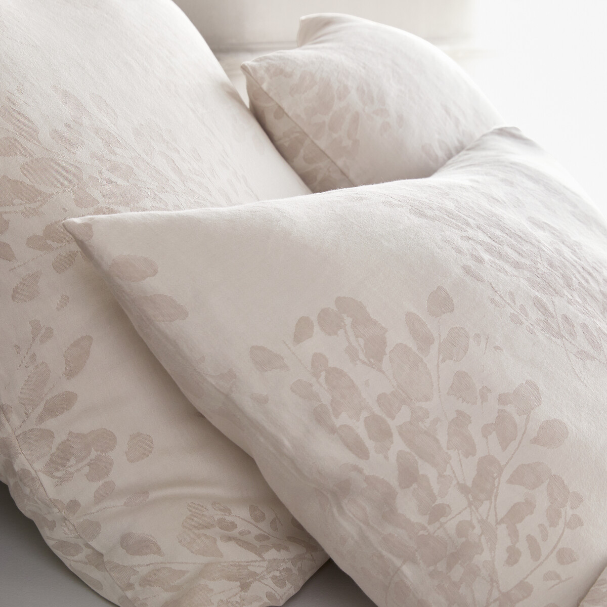 Housse de couette en coton et lin, Songo ivoire/beige poudré, AM.PM