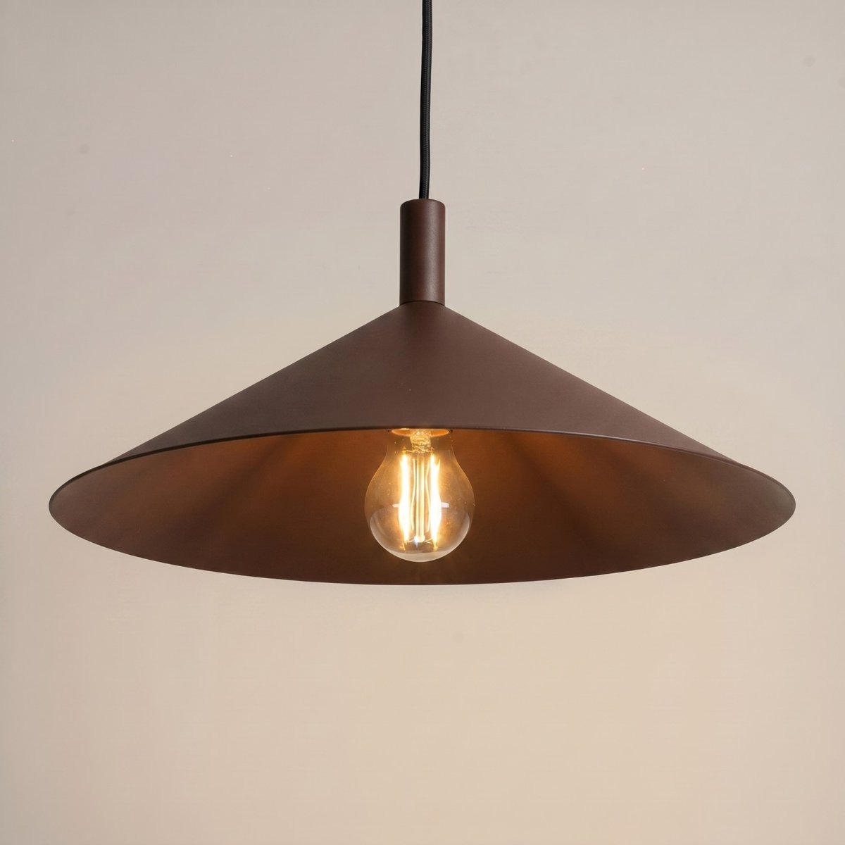 Suspension Acier Brun E27 1 Nox brun, EDEN