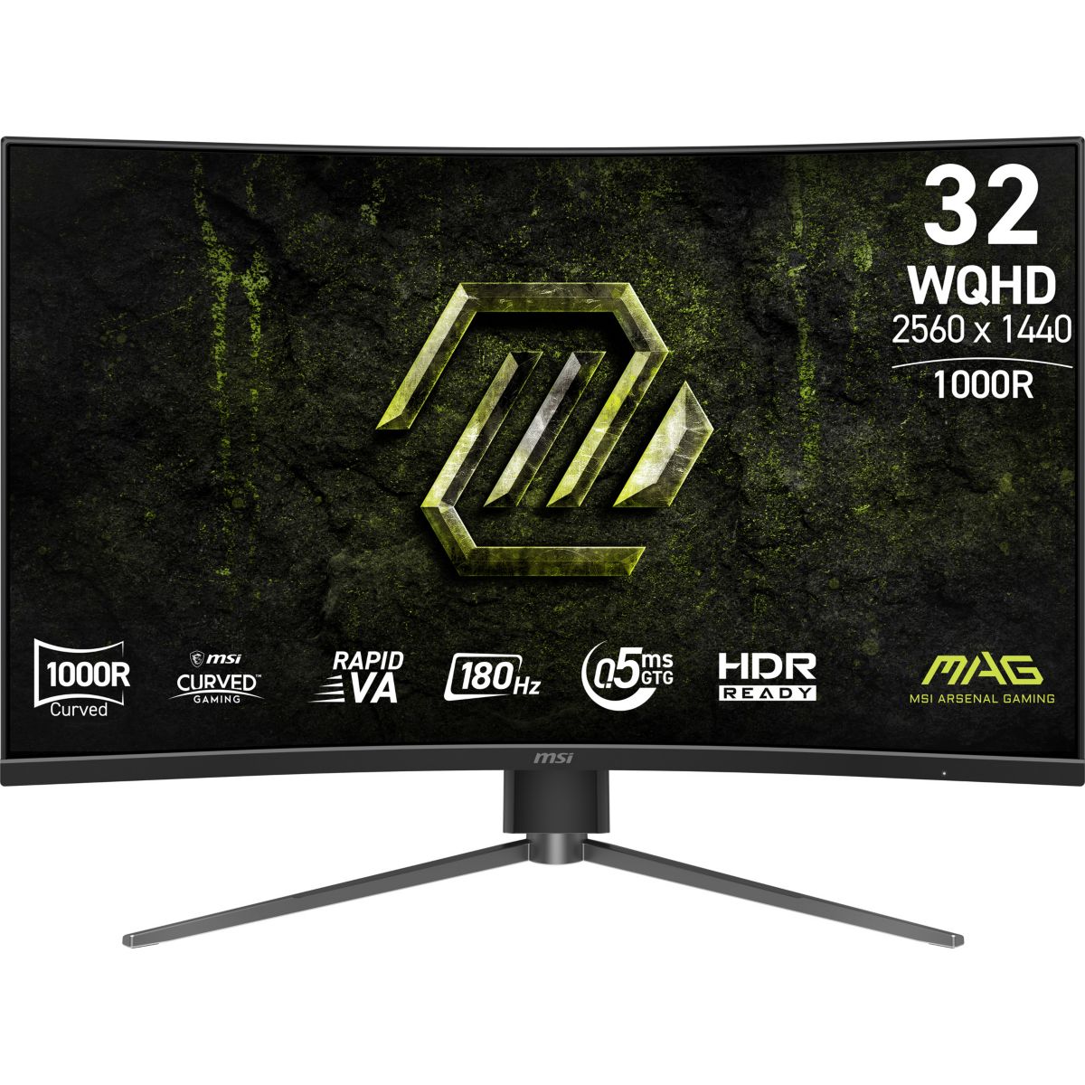 Ecran PC Gamer MAG 325CQPF 32" Fast VA WQHD 180 Hz HDR couleur unique, MSI