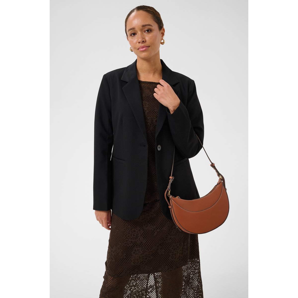 Blouse à manches courtes marron coffeebean, KAFFE