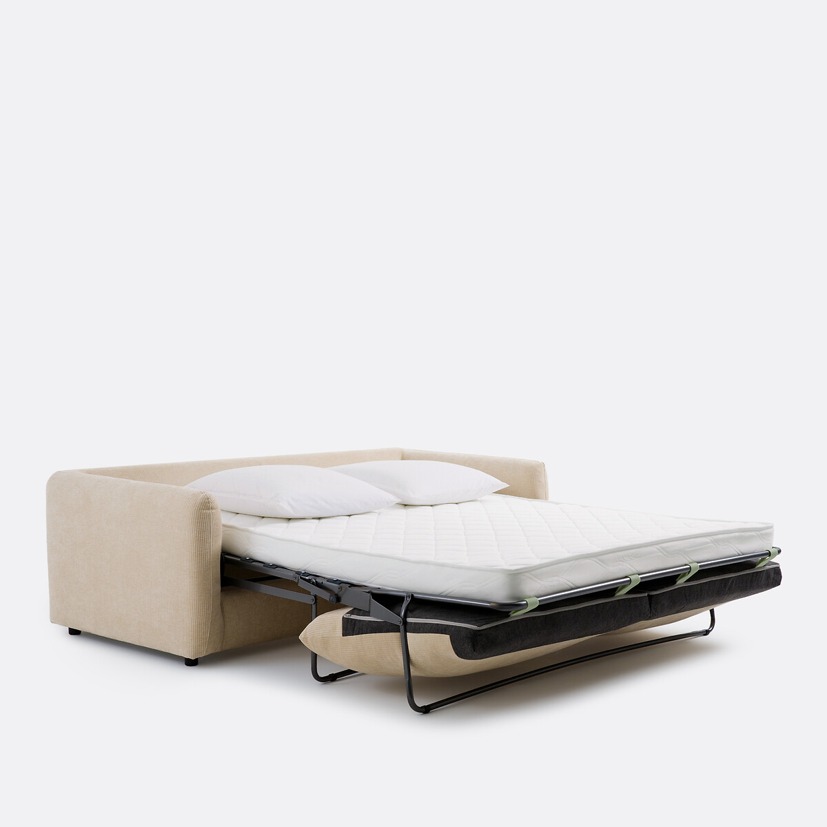 Canapé convertible 2, 3 ou 4 places, velours côtelé gaufré, YDE beige, LA REDOUTE INTERIEURS