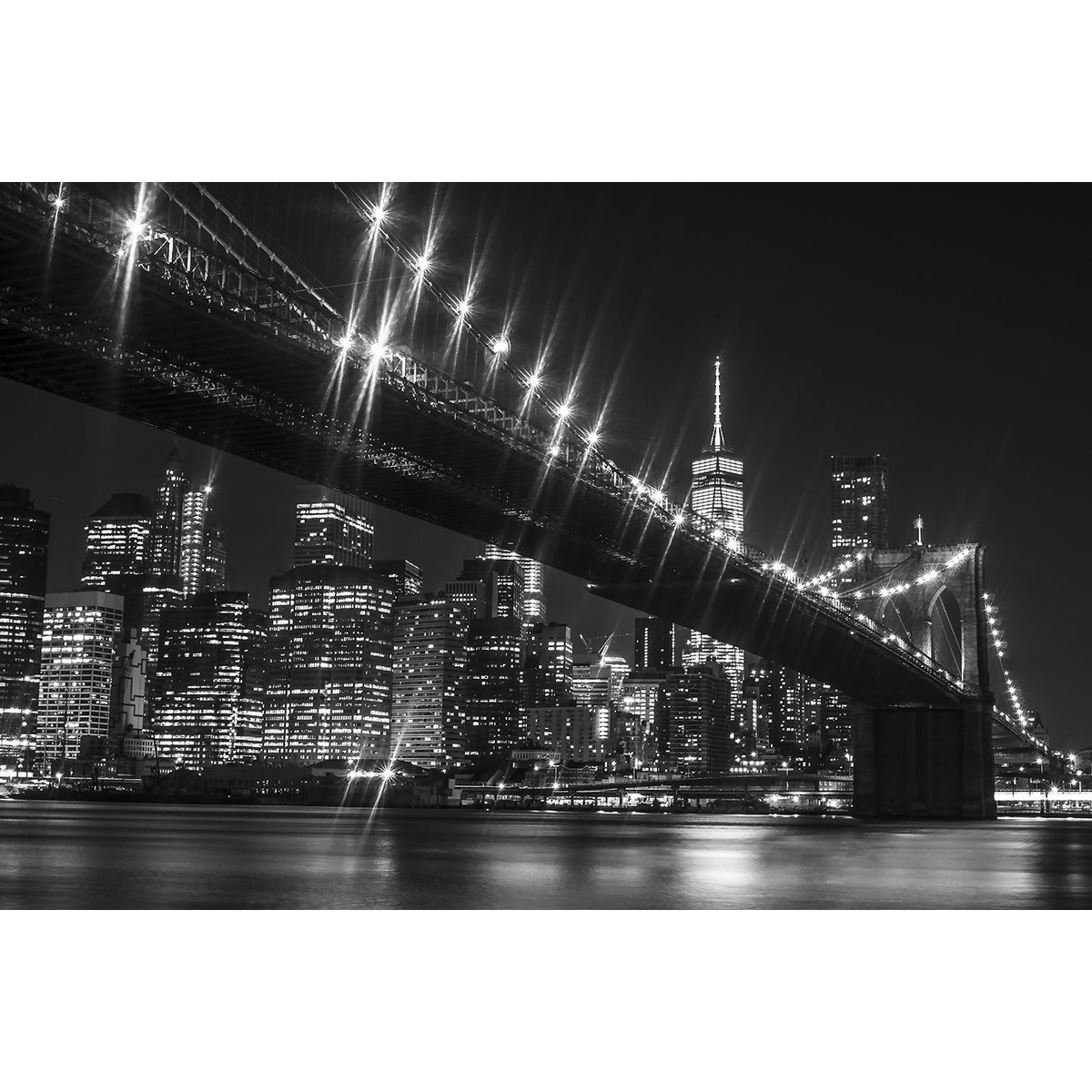 Tableau brooklyn brigde de nuit tableau alu dibond, HEXOA