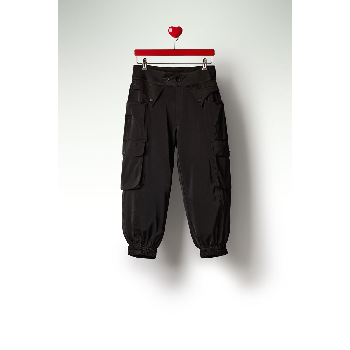 Pantalon capri cargo noir, DESIGUAL