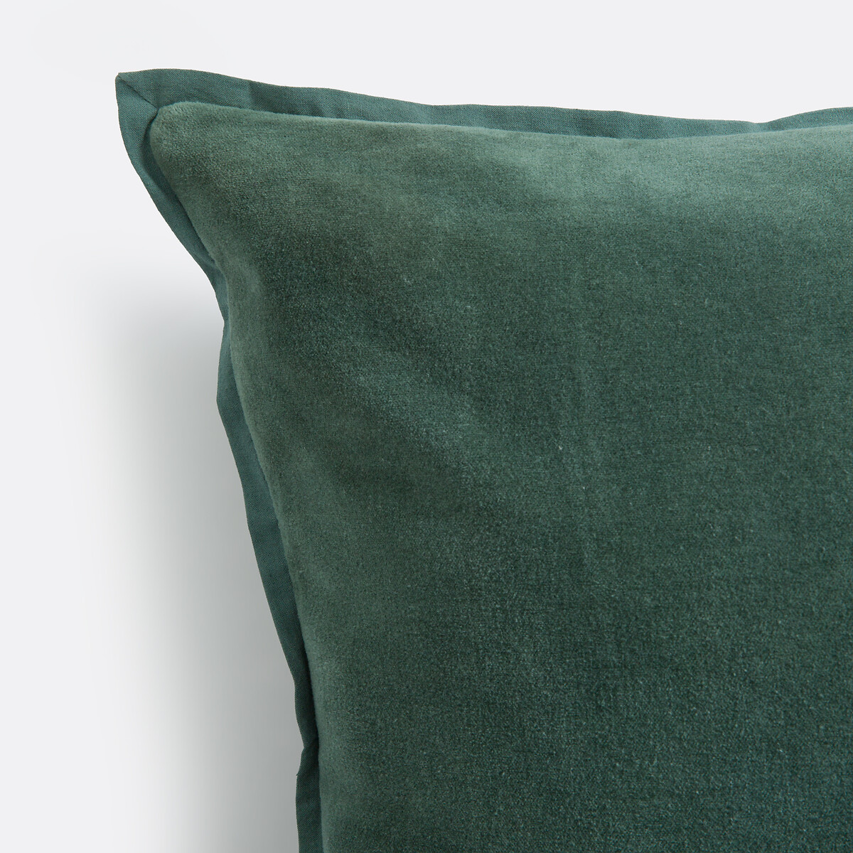 Housse de coussin velours uni, Alette vert cèdre, LA REDOUTE INTERIEURS