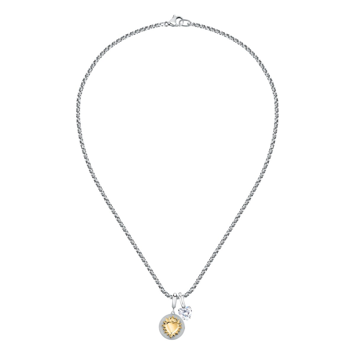 Colliers en Cristal/crystal/steel et Cristal stainless steel,yellow gold, MORELLATO