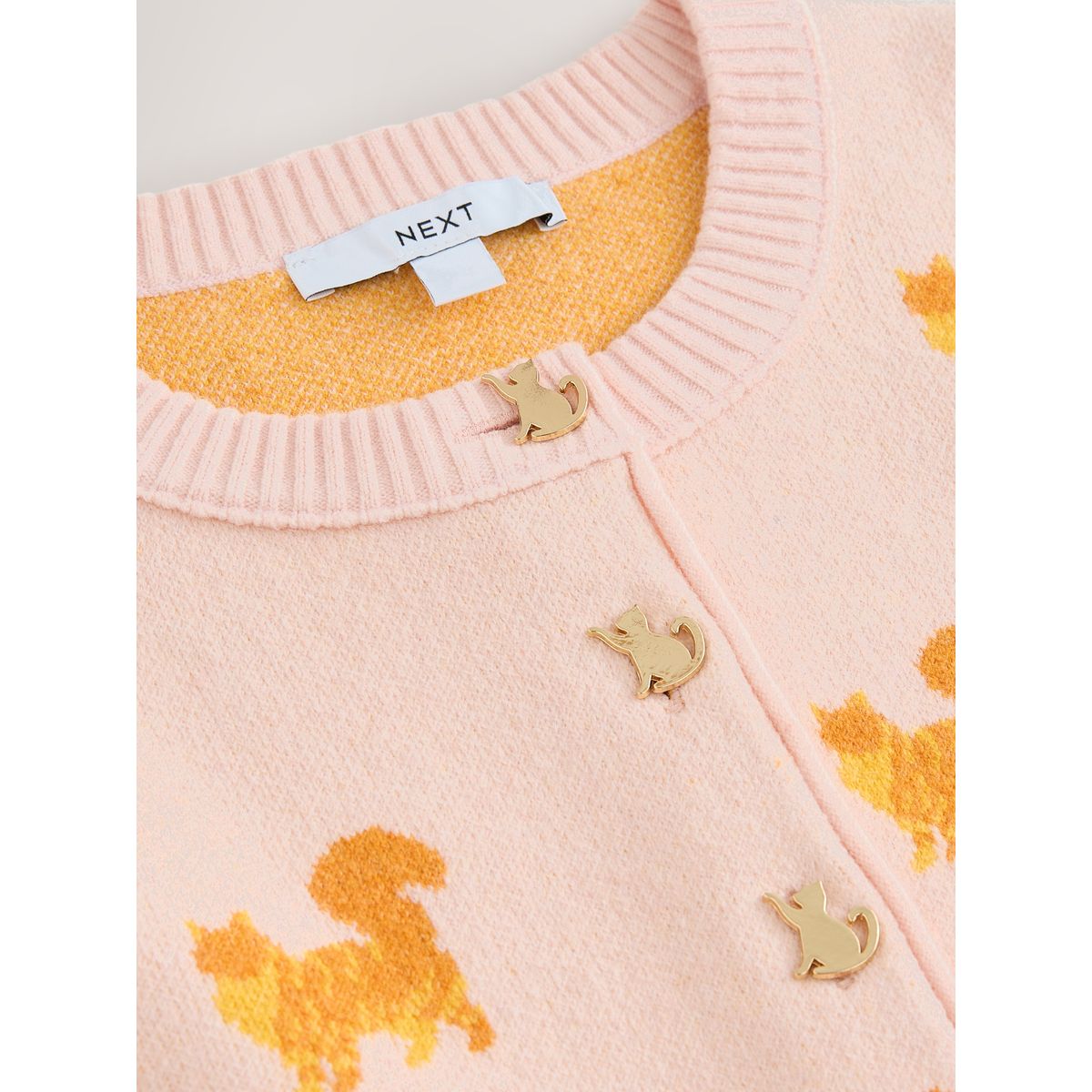 Cardigan col rond ultra-doux chats roses, NEXT