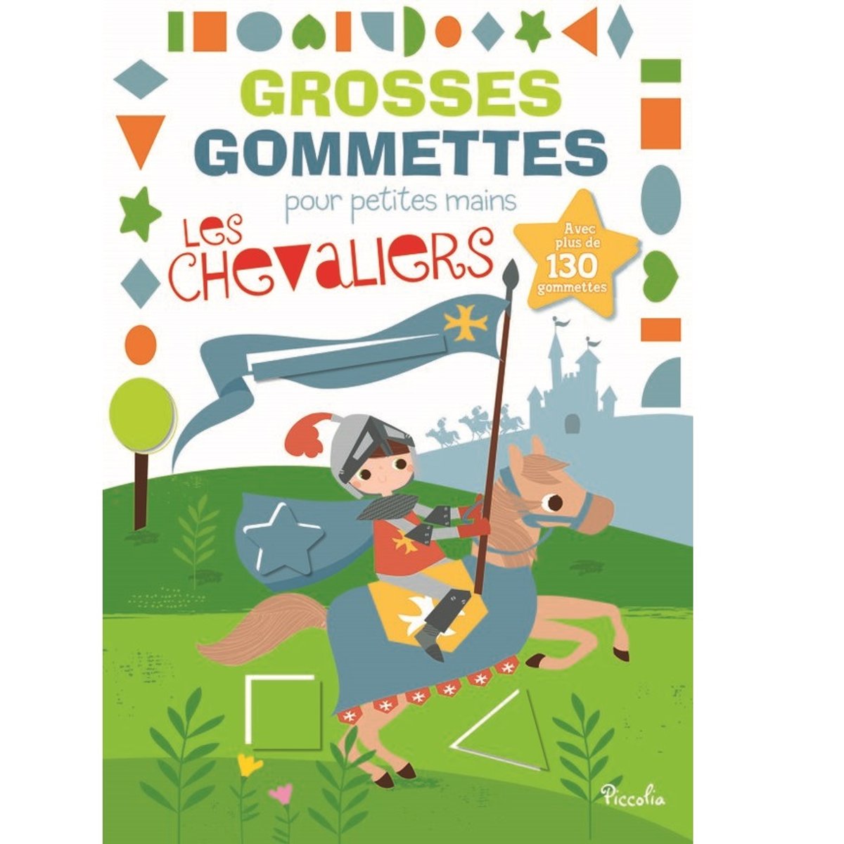 Grosses gommettes Les chevaliers vert, PICCOLIA EDITIONS
