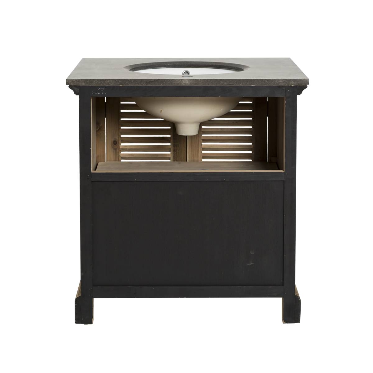 Meuble sous vasque en bois recyclé JUDE bois clair, MADE IN MEUBLES 