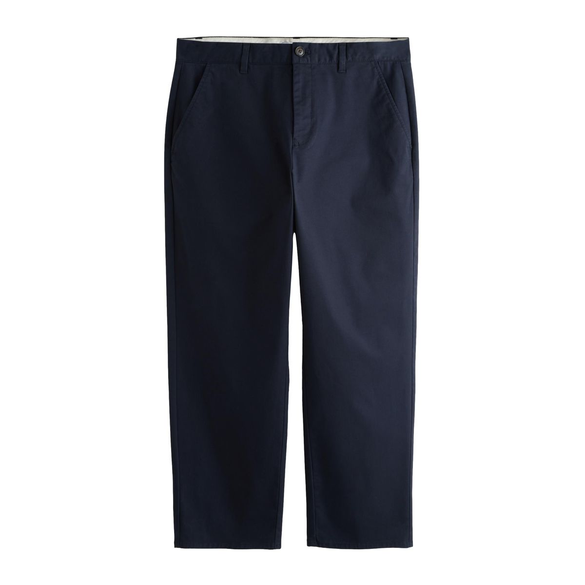 Pantalon chino stretch en coton majoritaire bleu marine, NEXT