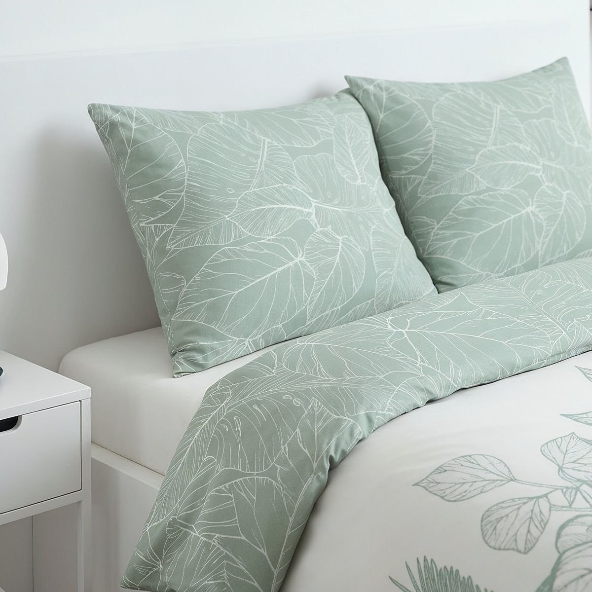 Parure de lit imprimé Floral SUNSHINE DORIANE blanc, TODAY