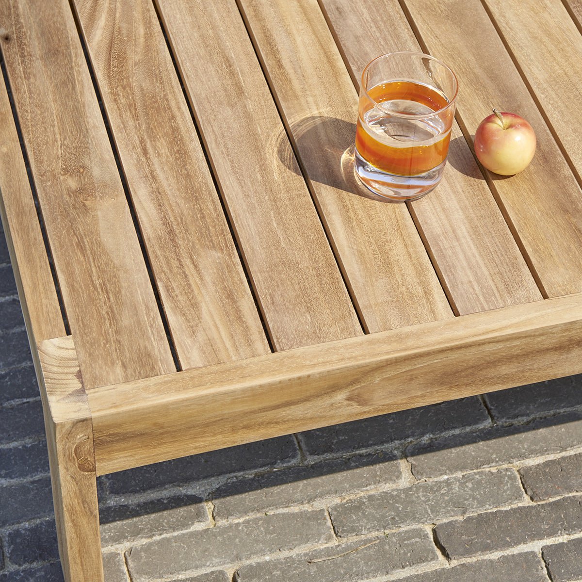 Table basse de jardin en teck massif PALMA naturel, BERAH GETAH