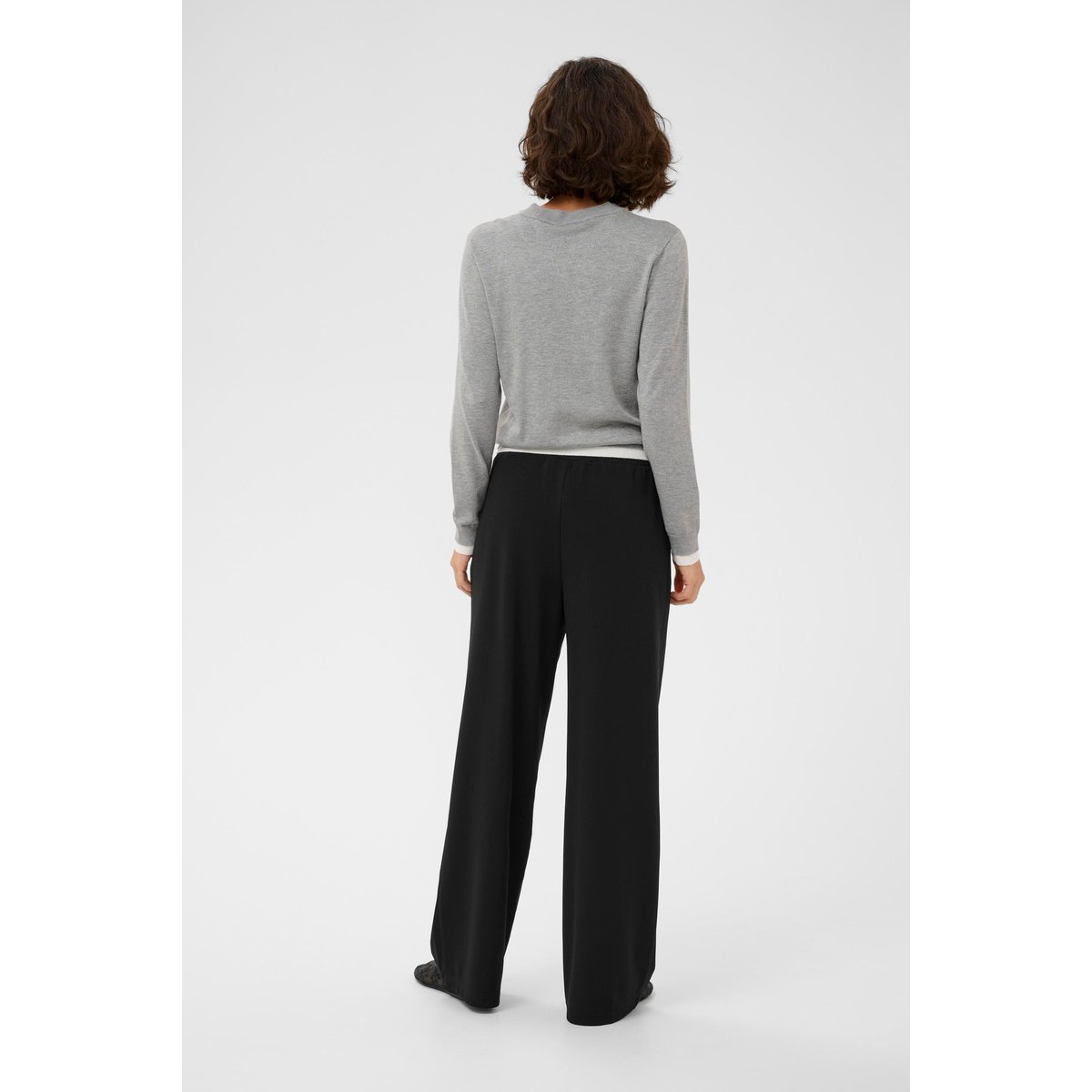 Pantalon casual noir, KAFFE