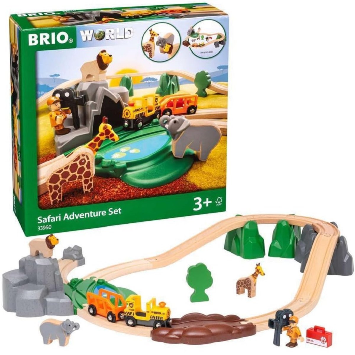 Circuit aventure safari vert, BRIO