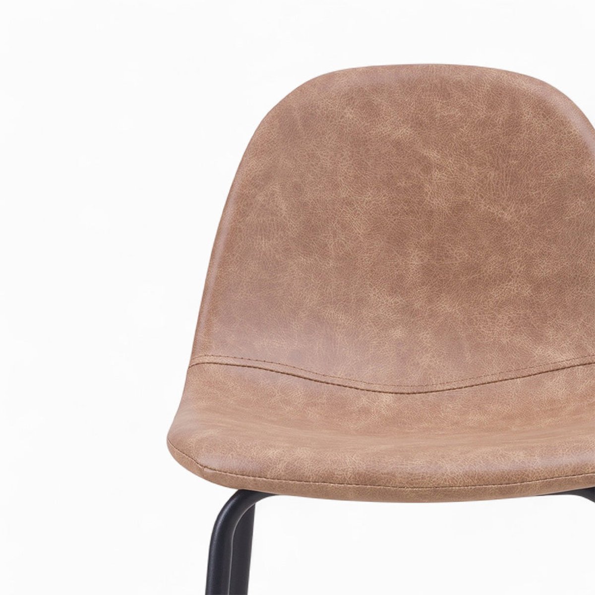 Pack 4 chaises pour îlot central 65 cm - HENRIK taupe et gris noir, MAISON PAVANE