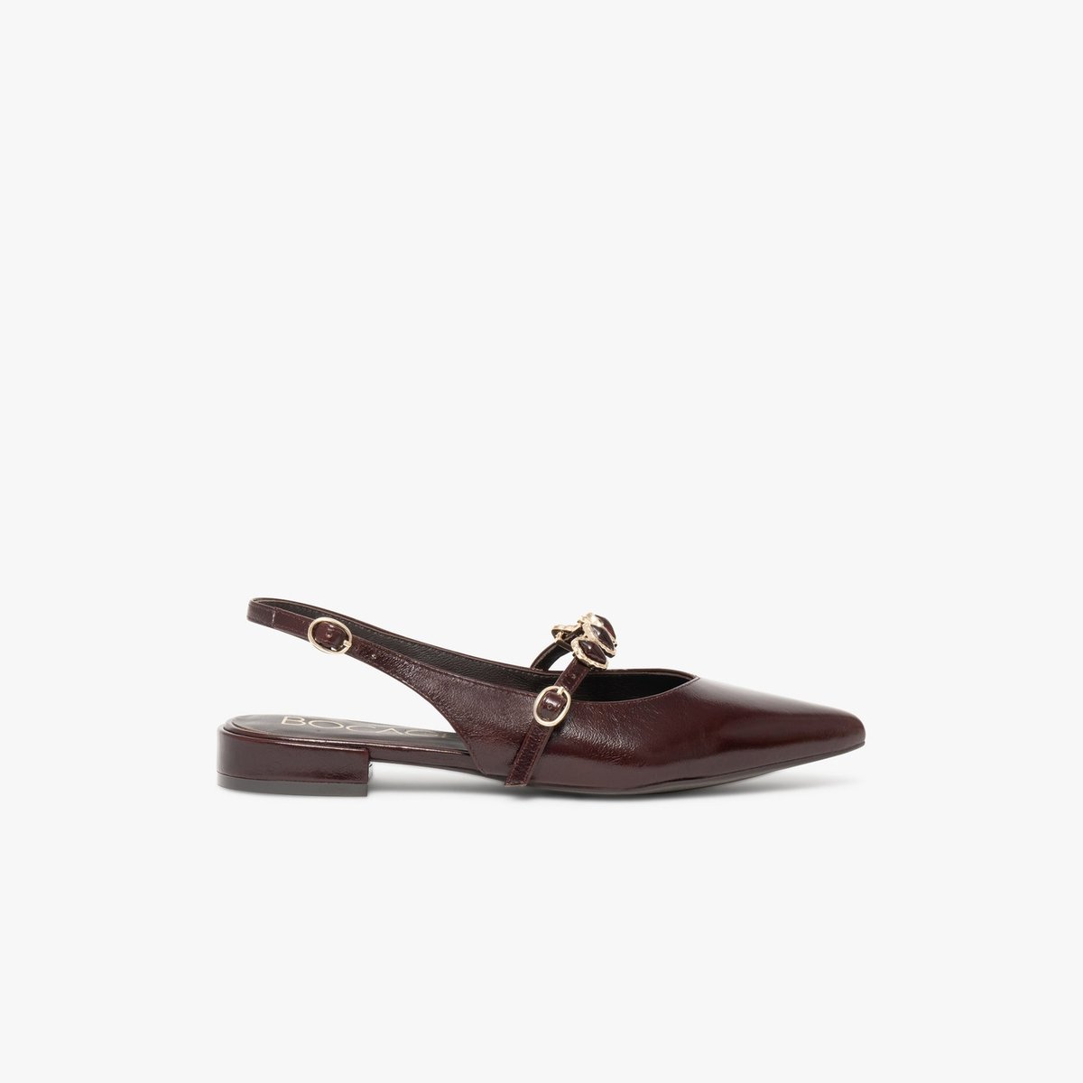 Ballerine en cuir BEVERLY violet pourpre, BOCAGE