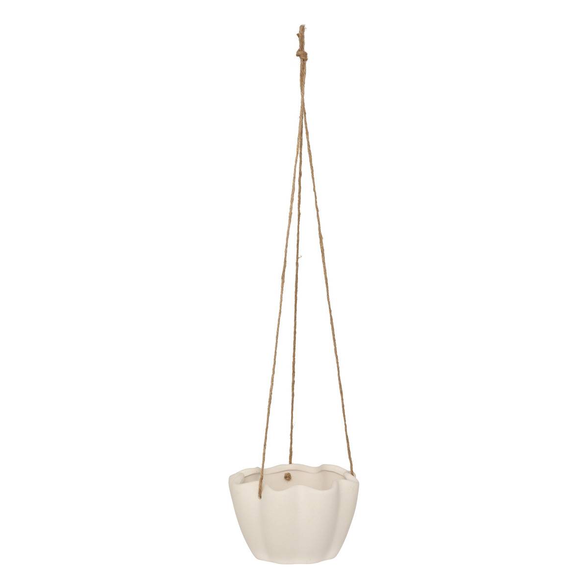 Cache-pot suspendu WILD blanc, ATMOSPHERA