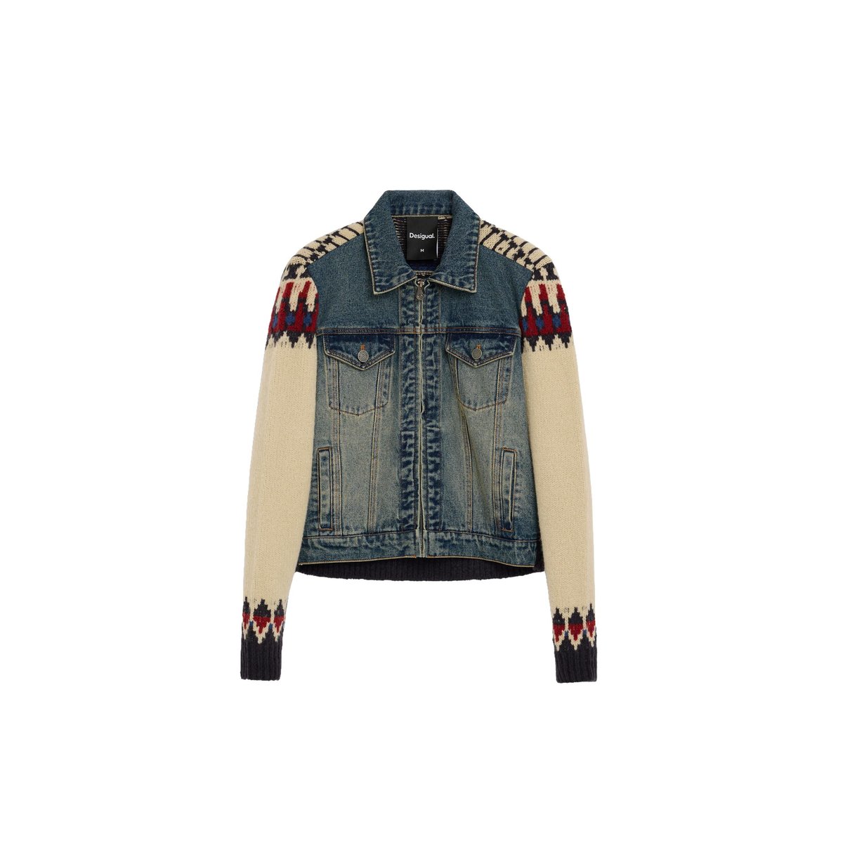 Veste en jean combinée bleu clair, DESIGUAL