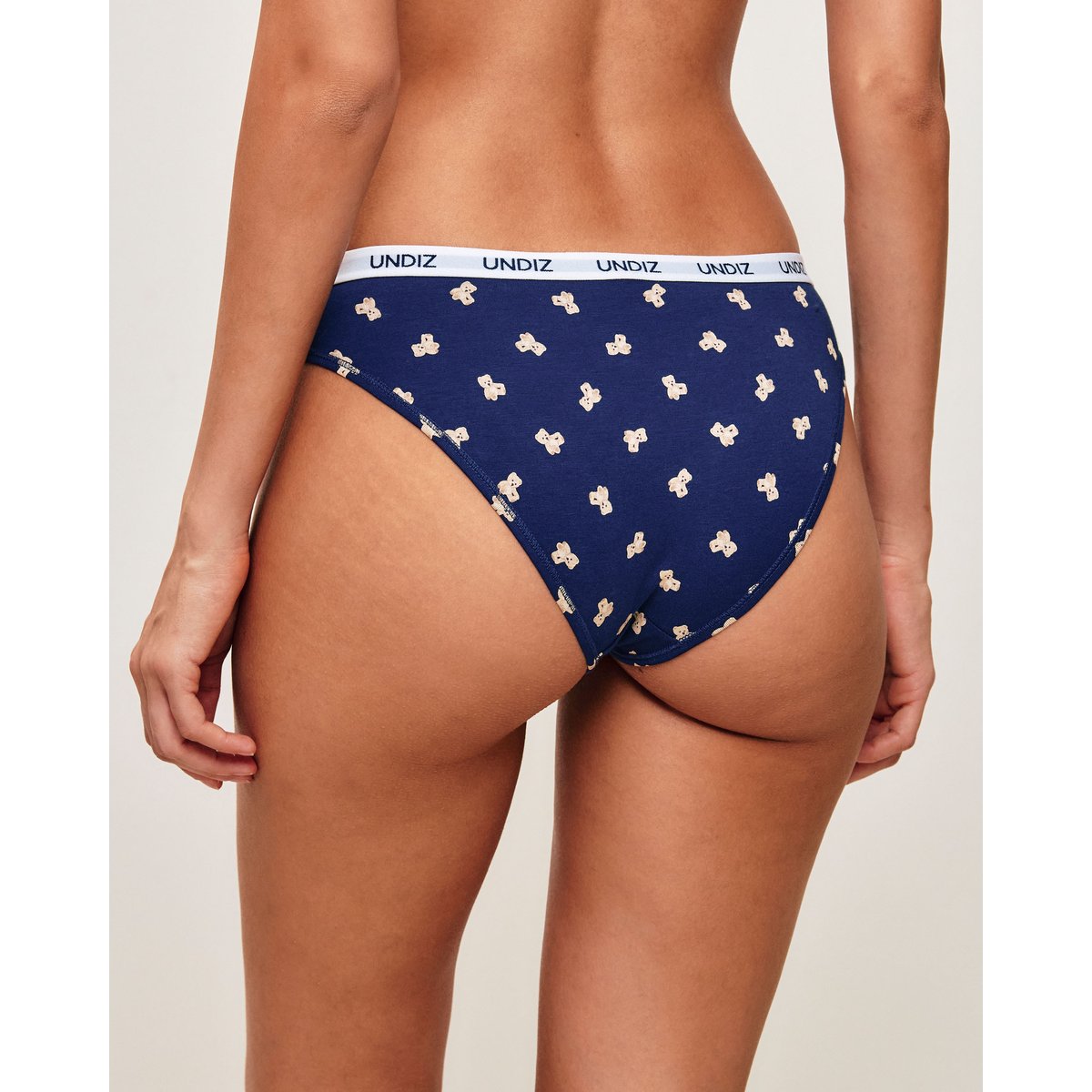 Culotte en coton à motif cœurs BIGELATIZ bleu marine, UNDIZ